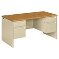 Hon Pedestal Desk, 30 in D, 60" W, 29-1/2 in H H38155.C.L